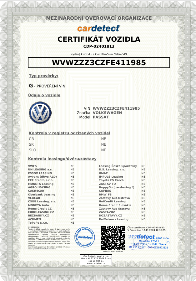 VOLKSWAGEN Passat 2.0 TDI BMT CR DPF EURO 6, 6.st manuál